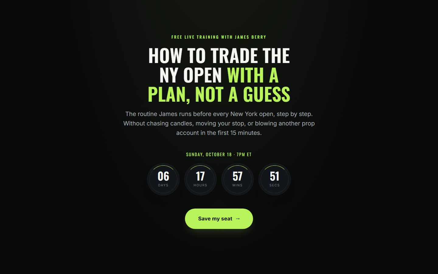 Valor Group webinar registration page